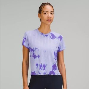 Lululemon Train to Be Short Sleeve Shirt Rain Stripe Marble Dye